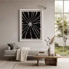 Soyut Siyah Petal Beyaz Ahşap Çerçeveli Tablo Dekorasyonu Poster Obje Ev Aksesuarları Modern