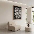Organik Soyut Bitki Formu Doğal Ahşap Çerçeveli Tablo Ev Aksesuarları Modern Sanat İç