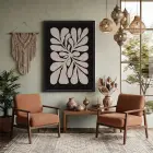 Modern Bej Bitki Formu Siyah Ahşap Çerçeveli Tablo Poster Dekoratif Obje Ev Aksesuarları