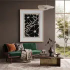 Minimalist Botanik Silüet Doğal Ahşap Çerçeveli Tablo Bohem Dekoratif Obje Ev Aksesuarları Modern