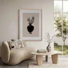 Minimalist Vazo Çiçekler Doğal Ahşap Çerçeveli Tablo Bohem Dekorasyonu Poster Obje Ev Aksesuarları