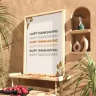 Şükran Günü Yazılı Panosu Doğal Ahşap Çerçeveli Tablo Poster Dekoratif Obje Ev Aksesuarları