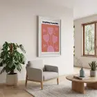 Mercan Pembe Motivasyon Lale Beyaz Ahşap Çerçeveli Tablo Koridor Ofis Kanvas Görünümlü Salon