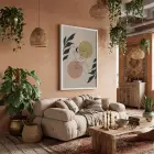 Minimalist Ay Güneş Kadın Beyaz Ahşap Çerçeveli Tablo Dekoratif Obje Ev Aksesuarları Modern