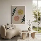 Minimalist Ay Güneş Kadın Beyaz Ahşap Çerçeveli Tablo Dekoratif Obje Ev Aksesuarları Modern