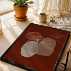 Toprak Tonlu Soyut Yüz Siyah Ahşap Çerçeveli Tablo Obje Ev Aksesuarları Modern Sanat