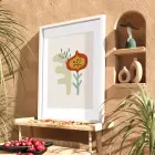 Soyut Organik Formlar Beyaz Ahşap Çerçeveli Tablo Dekorasyonu Poster Obje Ev Aksesuarları Modern