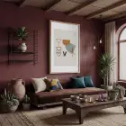 Soyut Geometrik Doğa Doğal Ahşap Çerçeveli Tablo Dekorasyonu Poster Obje Ev Aksesuarları Modern