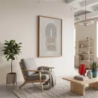 Toprak Renkli Geometrik Yaylar Doğal Ahşap Çerçeveli Tablo İç Mekan Yatak Koridor Ofis