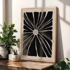 Siyah Bej Organik Desenler 3lü Ahşap Çerçeveli Tablo Seti Tablo Çerçeve Duvar Dekoru Ev Dekorasyonu