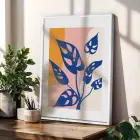 Canlı Çiçekli Portre ve Botanik 3lü Beyaz Çerçeveli Tablo Seti Bohem Tablo Poster Tablo Resim