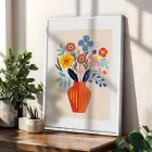 Modern Botanik Vazo Üçlüsü 3lü Beyaz Çerçeveli Tablo Seti Bohem Tablo Resim Çerçevesi Tablo Salon