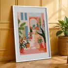 Canlı Eklektik Sanat Üçlüsü 3lü Beyaz Çerçeveli Tablo Seti Poster Tablo Duvar Tablo Ev Dekorasyonu