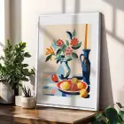 Canlı Eklektik Sanat Üçlüsü 3lü Beyaz Çerçeveli Tablo Seti Poster Tablo Duvar Tablo Ev Dekorasyonu