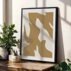 Toprak Tonları Soyut Sanat 3lü Siyah Çerçeveli Tablo Seti Tablo Çerçeve Duvar Dekoru Ev Dekorasyonu