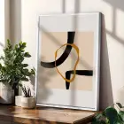 Bej Toprak Modern Soyut Seti 3lü Beyaz Çerçeveli Tablo Seti Duvar Tablo Oda Dekorasyonu Dekoratif