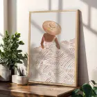 Bohem Terracotta Figürler 3lü Ahşap Çerçeveli Tablo Seti Bohem Tablo Poster Tablo Resim Çerçevesi