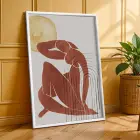 Bohem Terracotta Figürler 3lü Beyaz Çerçeveli Tablo Seti Bohem Tablo Tablo Çerçeve Salon Duvar