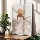 Bohem Terracotta Figürler 3lü Beyaz Çerçeveli Tablo Seti Bohem Tablo Tablo Çerçeve Salon Duvar