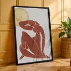 Bohem Terracotta Figürler 3lü Siyah Çerçeveli Tablo Seti Bohem Tablo Resim Çerçevesi Tablo Salon
