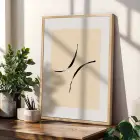 Akışkan Soyut Çizgiler Üçlü 3lü Ahşap Çerçeveli Tablo Seti Poster Tablo Duvar Tablo Ev Dekorasyonu