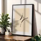 Akışkan Soyut Çizgiler Üçlü 3lü Siyah Çerçeveli Tablo Seti Salon Duvar Tablo Poster Tablo