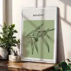 Adaçayı Yaprak Sanatı 3lü Beyaz Çerçeveli Tablo Seti Poster Tablo Resim Çerçevesi Dekoratif Obje