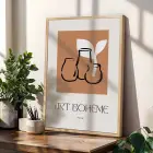 Toprak Tonlu Bohem Çizimler 3lü Ahşap Çerçeveli Tablo Seti Bohem Tablo Tablo Çerçeve Duvar Dekoru