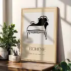 Bohem Minimalist İç Mekan Çizimleri 3lü Ahşap Çerçeveli Tablo Seti Bohem Tablo Poster Tablo Resim