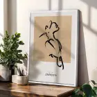 Bohem Minimalist Çizgi Figürler 3lü Beyaz Çerçeveli Tablo Seti Bohem Tablo Salon Duvar Tablo Poster