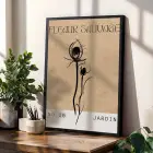 Bohem Botanik Çizimler 3lü Siyah Çerçeveli Tablo Seti Bohem Tablo Tablo Çerçeve Salon Duvar Tablo