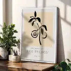Minimalist Botanik Çizgiler 3lü Beyaz Çerçeveli Tablo Seti Bohem Tablo Poster Tablo Duvar Tablo Ev
