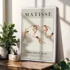 Matisse Dansı ve Doğal Formlar 3lü Beyaz Çerçeveli Tablo Seti Salon Duvar Tablo Poster Tablo