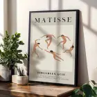 Matisse Dansı ve Doğal Formlar 3lü Siyah Çerçeveli Tablo Seti Tablo Çerçeve Salon Duvar Tablo Dekor