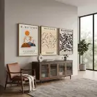Matisse Esintili Soyut Dans Üçlüsü 3lü Ahşap Çerçeveli Tablo Seti Tablo Çerçeve Duvar Dekoru Ev
