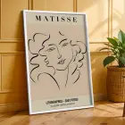 Matisse Esintili Soyut Dans Üçlüsü 3lü Beyaz Çerçeveli Tablo Seti Resim Çerçevesi Tablo Salon