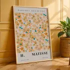 Matisse Esintili Soyut Sanat Üçlüsü 3lü Ahşap Çerçeveli Tablo Seti Salon Duvar Tablo Poster Tablo