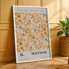 Matisse Esintili Soyut Sanat Üçlüsü 3lü Beyaz Çerçeveli Tablo Seti Resim Çerçevesi Tablo Salon