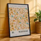 Matisse Esintili Soyut Sanat Üçlüsü 3lü Siyah Çerçeveli Tablo Seti Salon Duvar Tablo Poster Tablo