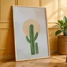 Huzurlu Pastel Bitkiler 3lü Ahşap Çerçeveli Tablo Seti Poster Tablo Resim Çerçevesi Dekoratif Obje