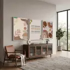 Şükran Günü Bohem Desenler 3lü Beyaz Çerçeveli Tablo Seti Bohem Tablo Poster Tablo Duvar Tablo Ev