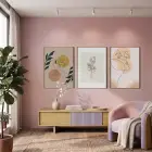 Bohem Çizgi Sanatı Portreler 3lü Ahşap Çerçeveli Tablo Seti Bohem Tablo Tablo Çerçeve Duvar Dekoru