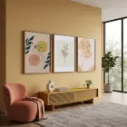 Bohem Çizgi Sanatı Portreler 3lü Ahşap Çerçeveli Tablo Seti Bohem Tablo Tablo Çerçeve Duvar Dekoru