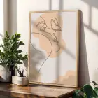 Bohem Çizgi Sanatı Portreler 3lü Ahşap Çerçeveli Tablo Seti Bohem Tablo Tablo Çerçeve Duvar Dekoru