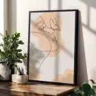 Bohem Çizgi Sanatı Portreler 3lü Siyah Çerçeveli Tablo Seti Bohem Tablo Poster Tablo Resim