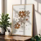 Toprak Tonları Bohem Sanat Seti 3lü Ahşap Çerçeveli Tablo Seti Bohem Tablo Duvar Tablo Oda