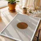 Toprak Tonları Bohem Sanat Seti 3lü Beyaz Çerçeveli Tablo Seti Bohem Tablo Poster Tablo Resim