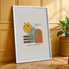 Bohem Soyut Figürlü Botanik 3lü Beyaz Çerçeveli Tablo Seti Bohem Tablo Poster Tablo Duvar Tablo Ev