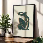 Bohem Soyut Figürlü Botanik 3lü Siyah Çerçeveli Tablo Seti Bohem Tablo Poster Tablo Duvar Tablo Ev