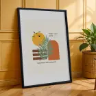 Bohem Soyut Figürlü Botanik 3lü Siyah Çerçeveli Tablo Seti Bohem Tablo Poster Tablo Duvar Tablo Ev